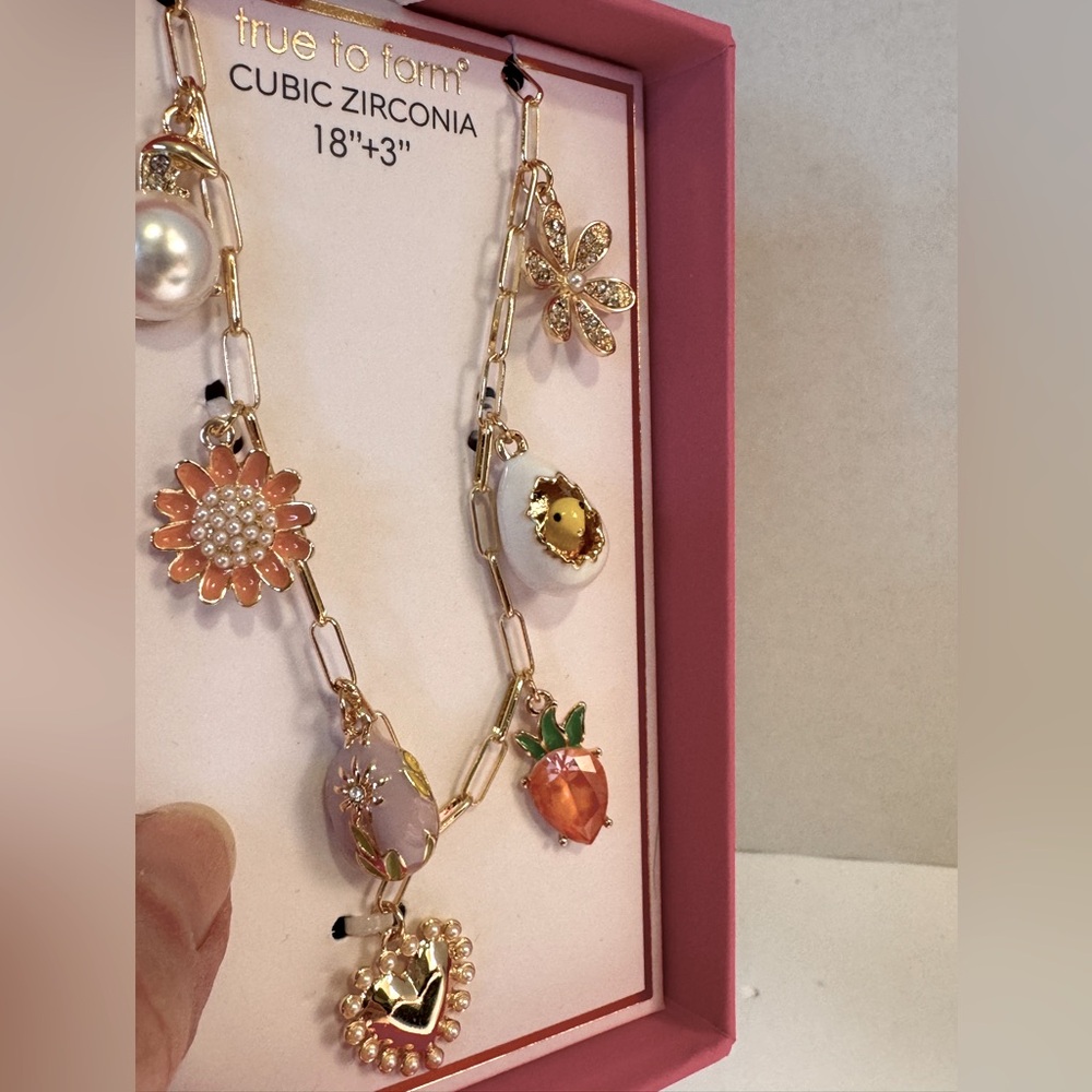 True to Form Easter Gold CZ Charm Necklace - Picture 2 of 2